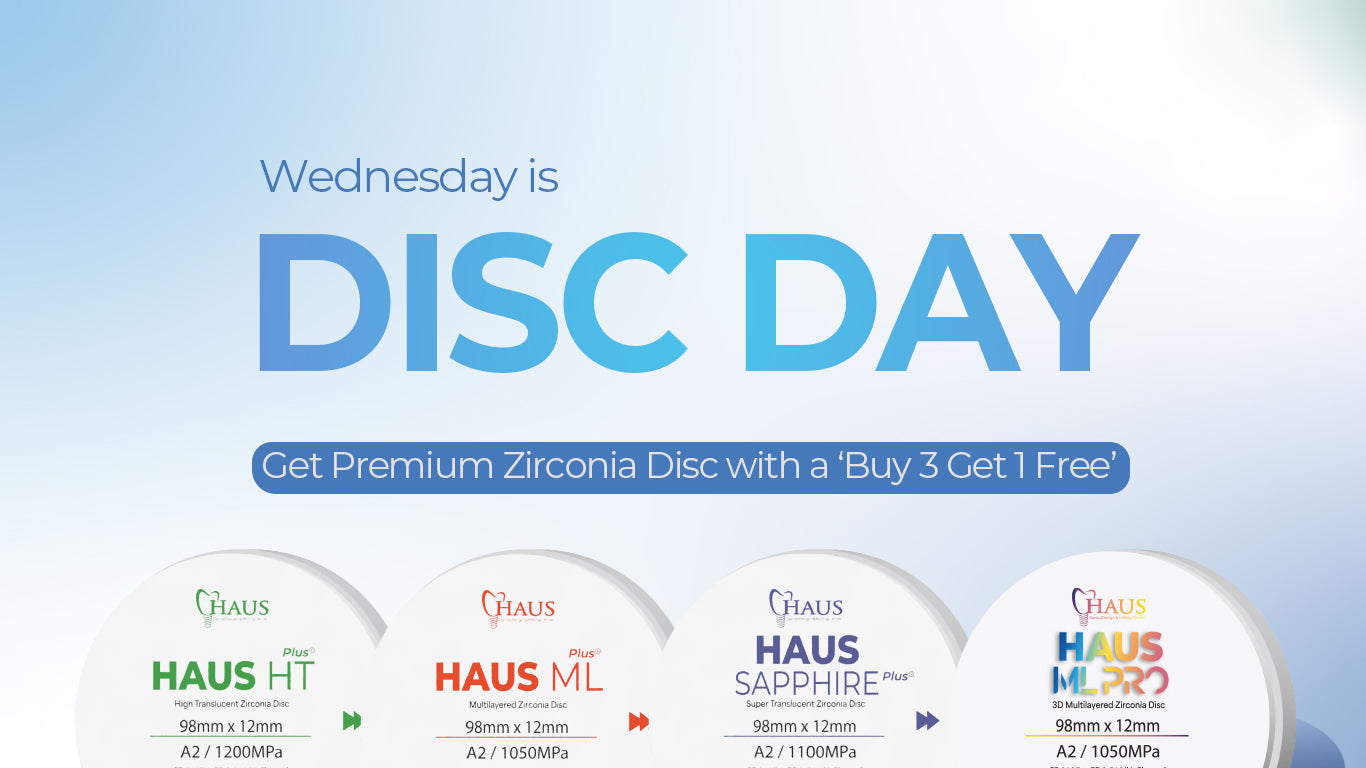 Haus Zirconia Disc Buy 3 Get 1 FREE – Haus Milling Center