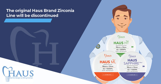 The Original Haus Brand zirconia Line will be discontinued on August 31st