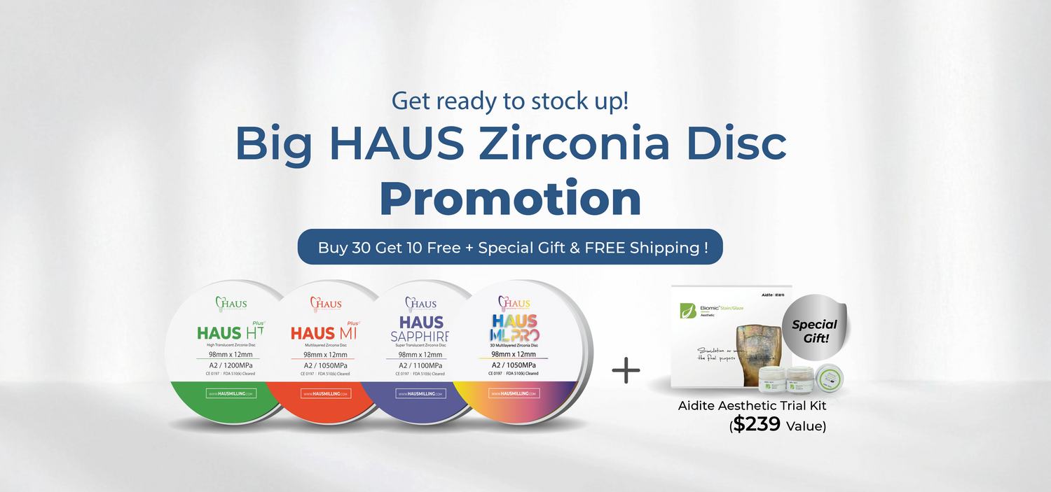 zirconia disc buy 30 get 10 free with aidite aesthetic trial kit