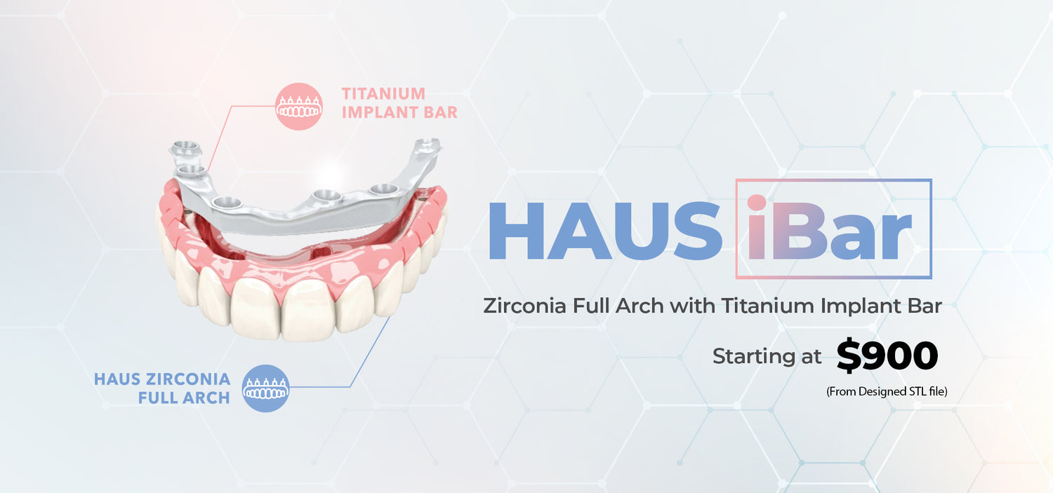 Zirconia All-on-X (Full Arch) and Titanium Implant Bar products with prices starting from $900.